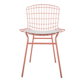 Manhattan Comfort Madeline Modern Chair Rose Pink Gold and White 197AMC6