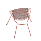 Manhattan Comfort Madeline Modern Chair Rose Pink Gold and White 197AMC6