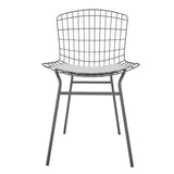 Manhattan Comfort Madeline Modern Chair Charcoal Grey and Black 197AMC7