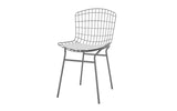 Manhattan Comfort Madeline Modern Chair Charcoal Grey and White 197AMC8