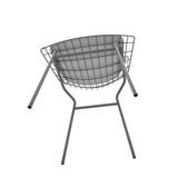 Manhattan Comfort Madeline Modern Chair Charcoal Grey and White 197AMC8