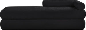 Meridian Furniture Kennedy Upholstered Bench with Channel Tufted Base Plush Seat for Bedroom or Living Room Black Chenille Fabric 197Black