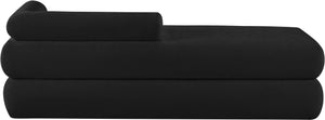 Meridian Furniture Kennedy Upholstered Bench with Channel Tufted Base Plush Seat for Bedroom or Living Room Black Chenille Fabric 197Black
