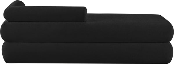 Meridian Furniture Kennedy Upholstered Bench with Channel Tufted Base Plush Seat for Bedroom or Living Room Black Chenille Fabric 197Black