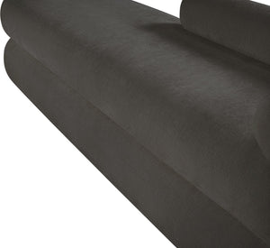 Meridian Furniture Kennedy Upholstered Bench with Channel Tufted Base Plush Seat for Bedroom or Living Room Grey Chenille Fabric 197Grey