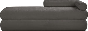 Meridian Furniture Kennedy Upholstered Bench with Channel Tufted Base Plush Seat for Bedroom or Living Room Grey Chenille Fabric 197Grey