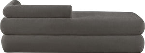 Meridian Furniture Kennedy Upholstered Bench with Channel Tufted Base Plush Seat for Bedroom or Living Room Grey Chenille Fabric 197Grey