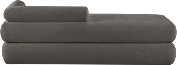 Meridian Furniture Kennedy Upholstered Bench with Channel Tufted Base Plush Seat for Bedroom or Living Room Grey Chenille Fabric 197Grey