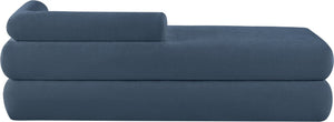 Meridian Furniture Kennedy Upholstered Bench with Channel Tufted Base Plush Seat for Bedroom or Living Room Light Blue Chenille Fabric 197LtBlu
