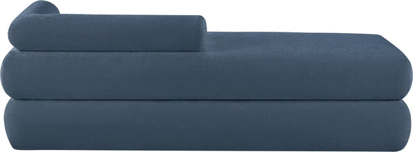 Meridian Furniture Kennedy Upholstered Bench with Channel Tufted Base Plush Seat for Bedroom or Living Room Light Blue Chenille Fabric 197LtBlu