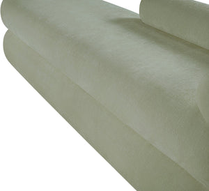 Meridian Furniture Kennedy Upholstered Bench with Channel Tufted Base Plush Seat for Bedroom or Living Room Mint Chenille Fabric 197Mint