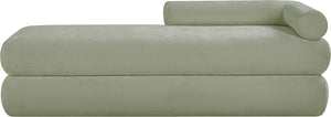 Meridian Furniture Kennedy Upholstered Bench with Channel Tufted Base Plush Seat for Bedroom or Living Room Mint Chenille Fabric 197Mint