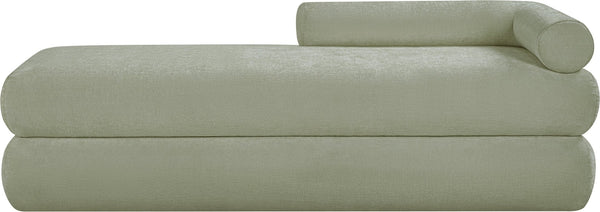 Meridian Furniture Kennedy Upholstered Bench with Channel Tufted Base Plush Seat for Bedroom or Living Room Mint Chenille Fabric 197Mint