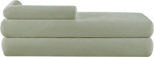 Meridian Furniture Kennedy Upholstered Bench with Channel Tufted Base Plush Seat for Bedroom or Living Room Mint Chenille Fabric 197Mint