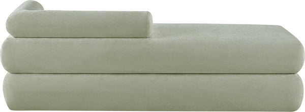 Meridian Furniture Kennedy Upholstered Bench with Channel Tufted Base Plush Seat for Bedroom or Living Room Mint Chenille Fabric 197Mint