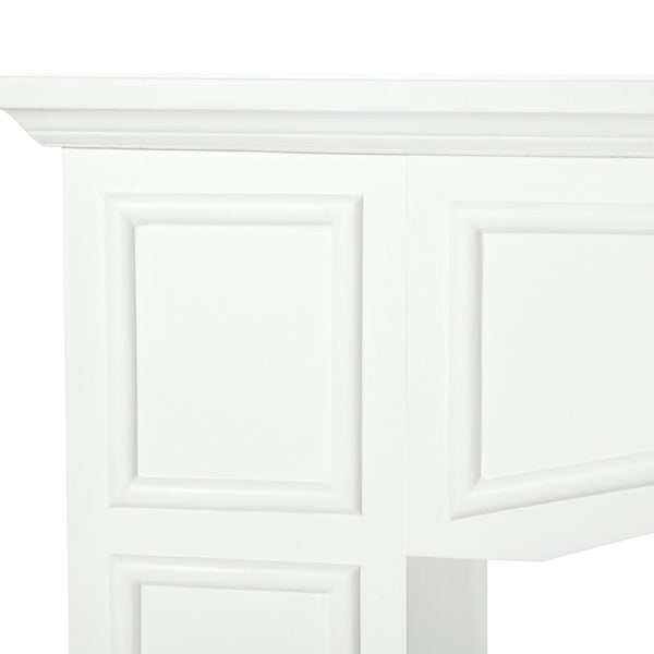 English Elm HOMCOM Elegant MDF Fireplace Mantel Surround with Decorative Pattern, 45.25" Top, 66 lb Capacity White W2225P217257