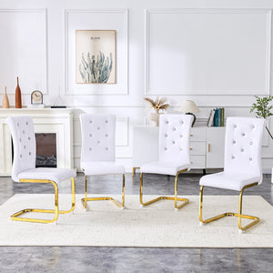English Elm Set of 2 Glam Faux Alligator Pvc Dining Chairs with Crystal Buckle Bow Legs White W3875P371056