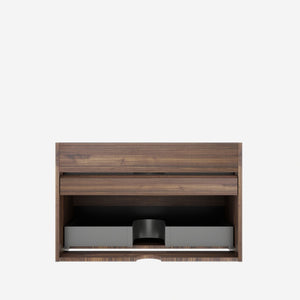 English Elm Grace Wall Mounted Floating Vanity Walnut Wood Grain Mid Century Modern Bathroom Storage W1865P365231