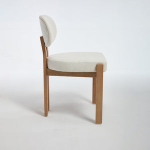 English Elm Wooden Wingback Dining Chairs Chenille Upholstered Farmhouse Set for Kitchen Comfort Beige W3244P316072