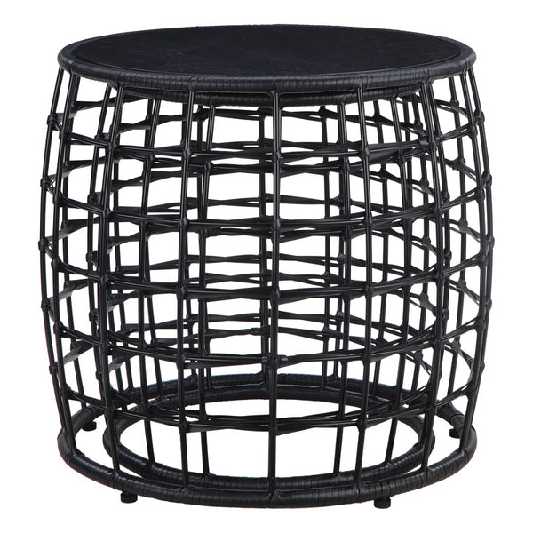 OSP Home Furnishings Cambria Drum Nesting Tables 2 Piece Black