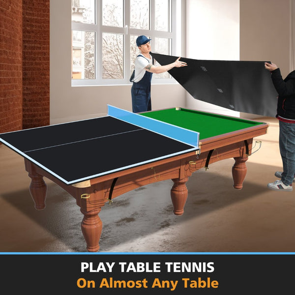 English Elm 8.5ft Regulation Ping Pong Conversion Top Foldable Mdf Surface for Game Rooms Black W1408P401726