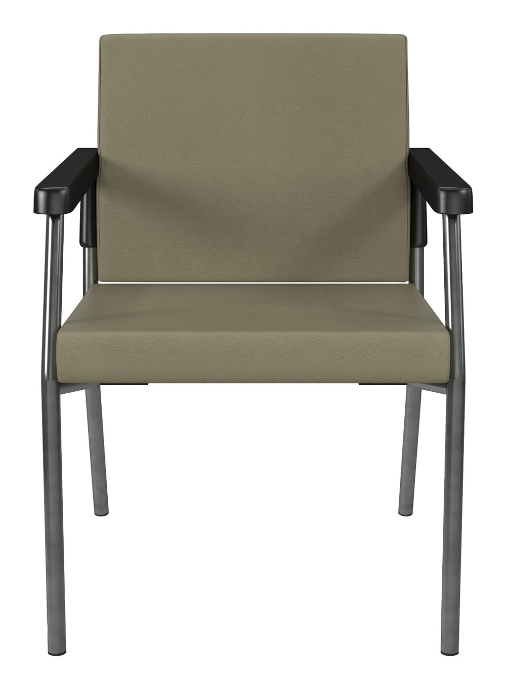 OSP Home Furnishings Bariatric Guest Chair with Reinforced Metal Frame and Pu Arm Pads for Medical Waiting Rooms BC9601-R106