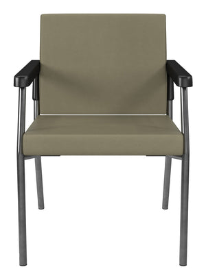 OSP Home Furnishings Bariatric Guest Chair with Reinforced Metal Frame and Pu Arm Pads for Medical Waiting Rooms BC9601-R106