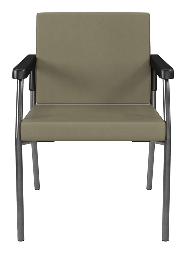 OSP Home Furnishings Bariatric Guest Chair with Reinforced Metal Frame and Pu Arm Pads for Medical Waiting Rooms BC9601-R106