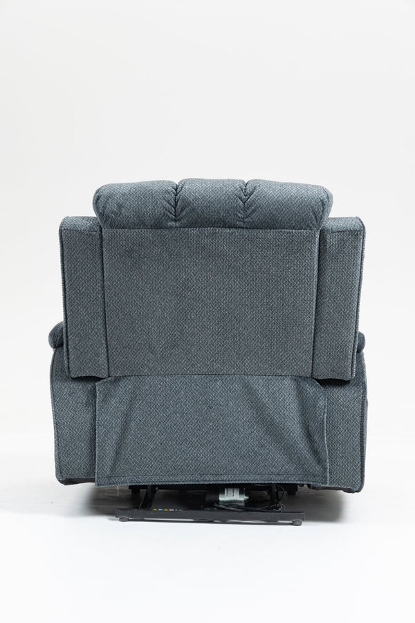 English Elm Oversized Power Lift Recliner with Heat Massage Lay Flat Design and Usb Charging Port Blue-Green W547S00079