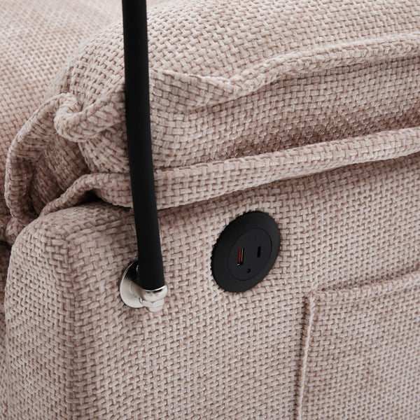 English Elm United We Win 106" U-Shaped Sectional Sofa - Comfy Chenille Cloud Couch With Usb Ports & Storage Ottoman W1568S00231-GIGA