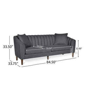 English Elm Christopher Knight Home® - 66957.00Achar_66957.00Bchar Contemporary 3-Seater Sofa In Charcoal - Plush Comfort & Modern Design! N771P202640N_N771P202649N