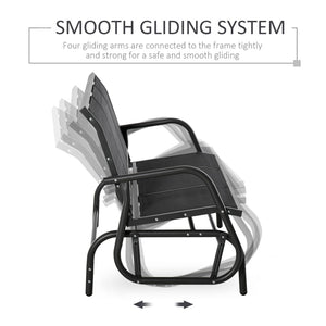 English Elm Outsunny 3 Seat Outdoor Glider Bench Powder Coated Metal Frame Mesh Porch Swing W2225P174352