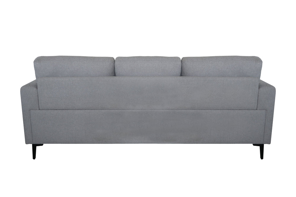 English Elm Kyrene Light Gray Linen Sofa with Pocket Coil Seating, Metal Legs, 7" Clearance, 220lb/seat capacity B2726P352557