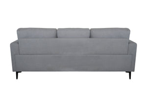 English Elm Kyrene Light Gray Linen Sofa with Pocket Coil Seating, Metal Legs, 7" Clearance, 220lb/seat capacity B2726P352557