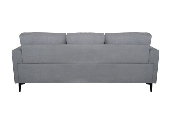 English Elm Kyrene Light Gray Linen Sofa with Pocket Coil Seating, Metal Legs, 7" Clearance, 220lb/seat capacity B2726P352557