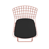 Manhattan Comfort Madeline Modern Barstool Rose Pink Gold and Black 198AMC5