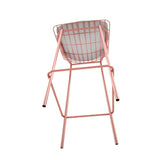 Manhattan Comfort Madeline Modern Barstool Rose Pink Gold and White 198AMC6