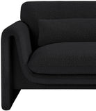 Stylus Black Boucle Fabric Chair 198Black-C Meridian Furniture