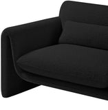 Stylus Black Boucle Fabric Chair 198Black-C Meridian Furniture