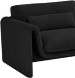 Stylus Black Boucle Fabric Chair 198Black-C Meridian Furniture