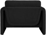 Stylus Black Boucle Fabric Chair 198Black-C Meridian Furniture