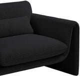 Stylus Black Boucle Fabric Chair 198Black-C Meridian Furniture