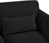 Stylus Black Boucle Fabric Chair 198Black-C Meridian Furniture