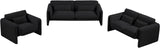 Stylus Black Boucle Fabric Loveseat 198Black-L Meridian Furniture