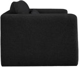 Stylus Black Boucle Fabric Loveseat 198Black-L Meridian Furniture