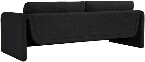Stylus Black Boucle Fabric Sofa 198Black-S Meridian Furniture