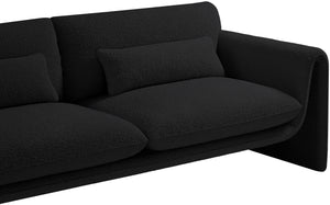 Stylus Black Boucle Fabric Sofa 198Black-S Meridian Furniture