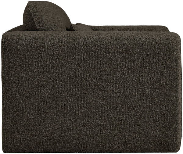 Stylus Brown Boucle Fabric Chair 198Brown-C Meridian Furniture