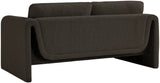 Stylus Brown Boucle Fabric Loveseat 198Brown-L Meridian Furniture