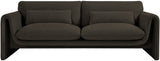 Stylus Brown Boucle Fabric Sofa 198Brown-S Meridian Furniture
